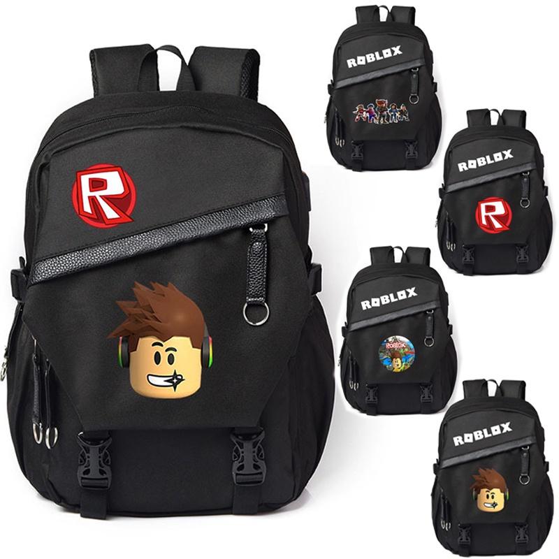 Рюкзак для печати игры Roblox, холщовый, для студентов, дорожный рюкзак со звездным фоном и большой вместимостью