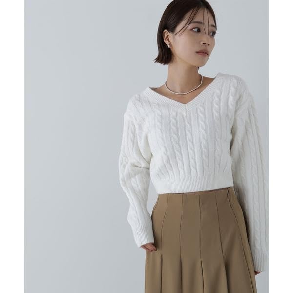 Natural Beauty Basics Compact Cable Knit Sweater for Women