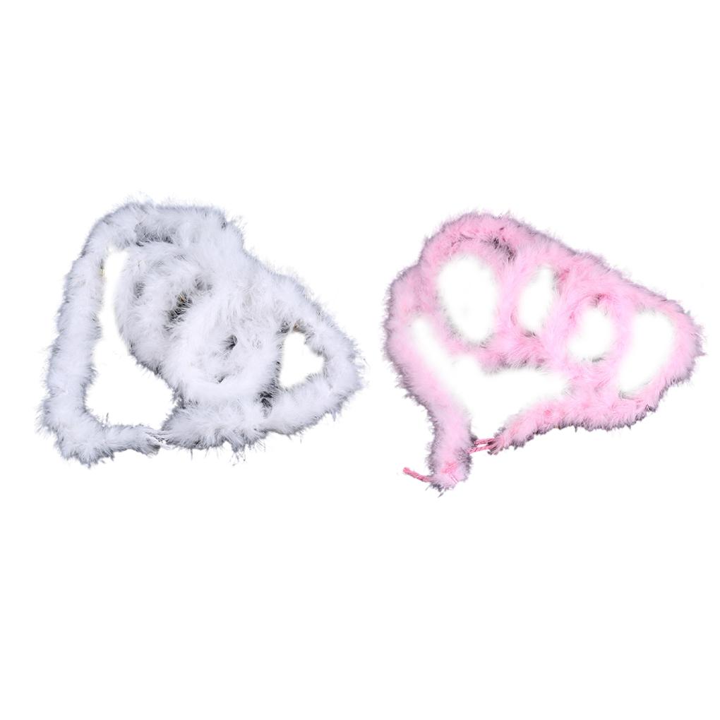 5x Festive Atmosphere With Christmas Tree Feather Strips Safe Ingredients Non-toxic And Odorless Office Fiber Novelty, White