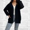 Women's Solid Color Loose Knit Long Sleeve Loose Cardigan Coat For Women