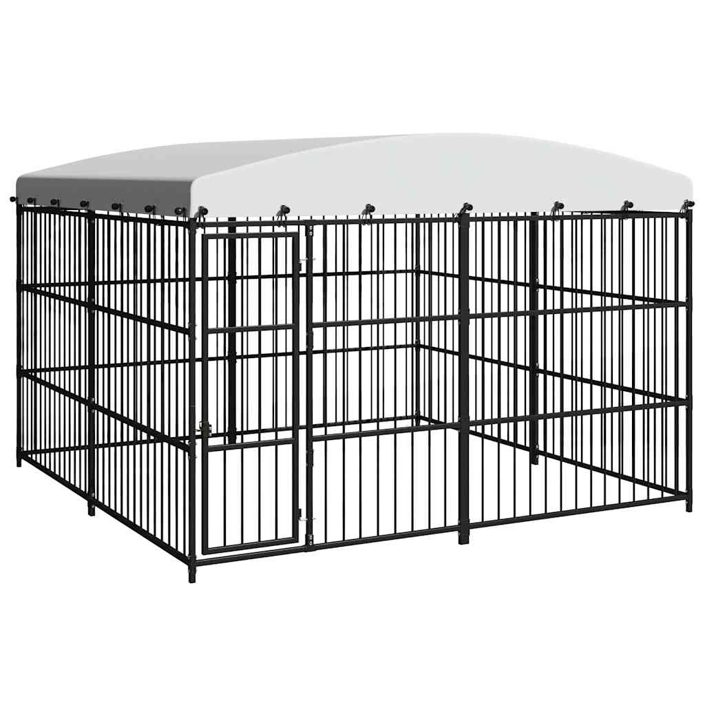 Outdoor Dog Kennel with Roof 300 x 300 x 210 cm