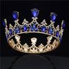 Fashion Crystal Wedding Crown Vintage Royal Queen Tiaras and Crowns Pageant Prom Hair Jewelry Bridal Diadem Head Ornament