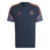 Manchester United 22/23 Striped Pullover Comfortable Short Sleeve Football Shirt Men Tops Navy-Blue HH9337
