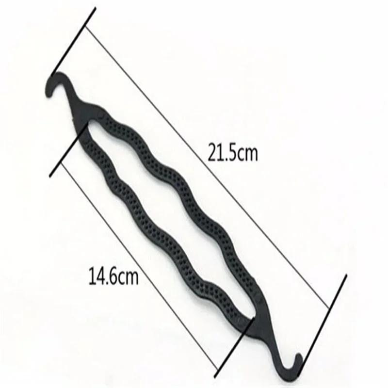 Portable 4 Pcs Hair Styling Tools Braid Tool Loop Elastic Hair Bands Rat Tail Comb Metal Pin Tail Braiding Combs Hairstyle Tools