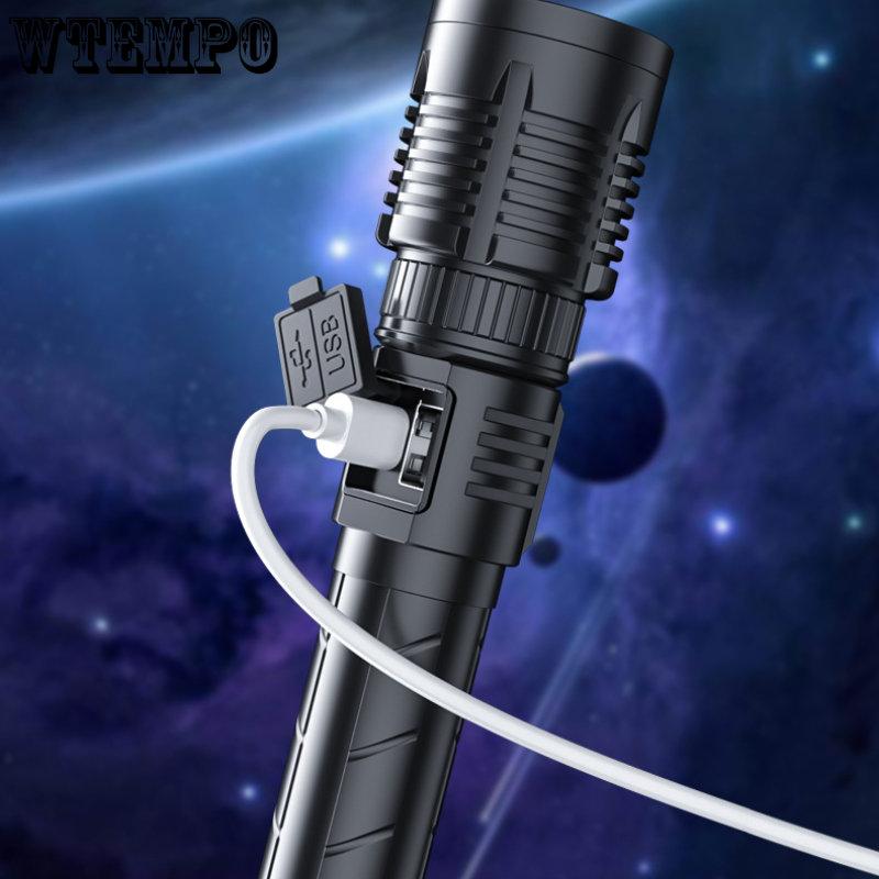 Многофункциональный портативный фонарик Type-C с быстрой зарядкой, бытовой светодиодный аварийный фонарь с мощным светом