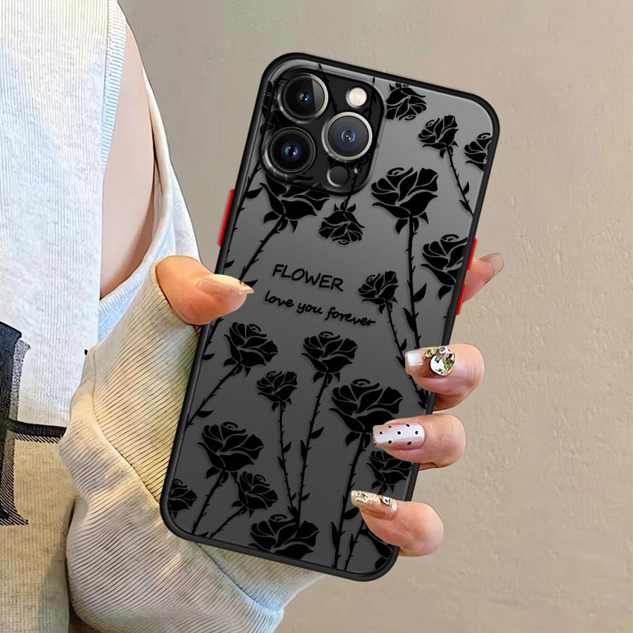 Любовь Ты Цветы Роза Чехол Задняя Крышка Телефона для iPhone 17 Pro Max 14 16 Plus XS XR 15 11 7 8 SE 12 13 Mini Air