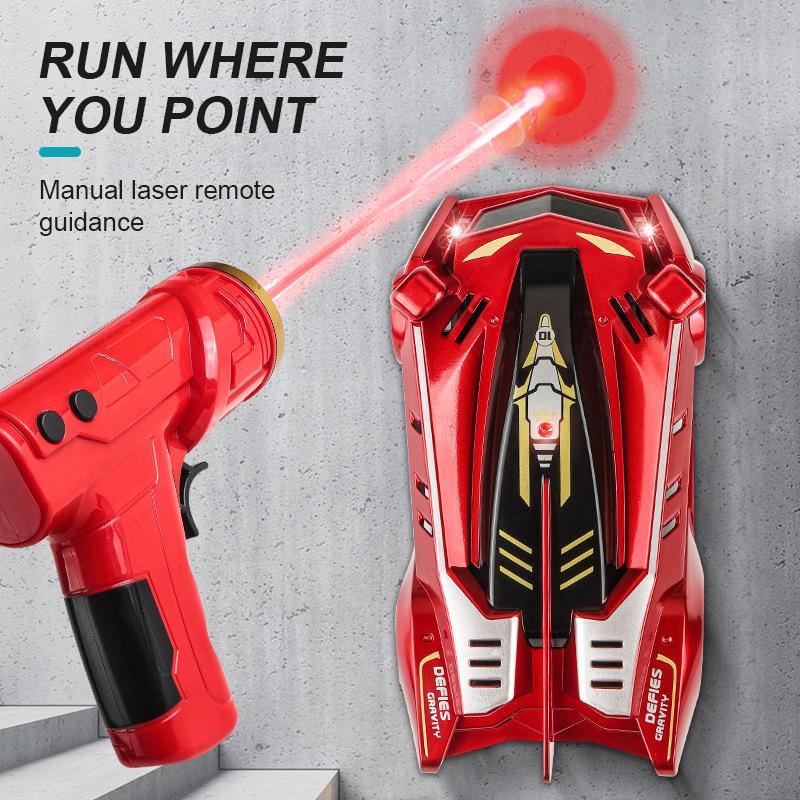 Продукция Инфракрасная индукция Светопреследование Стена-лазалка Машинка Двойной режим трюковая Машинка с дистанционным управлением Зарядка света Детские игрушки