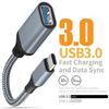 OTG-кабель USB Type C, Type C (папа) на USB 3.0 (мама), конвертер быстрой зарядки USB