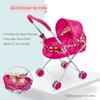Baby Dolls Stroller Portable Applicable Simulation Carriage Foldable Kids Pretend Play Toys Girls Furniture Playset Toys Gifts