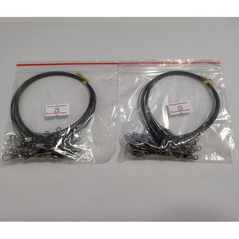 20/40 шт. стальные поводки с защитой от укуса для рыболовной проволоки, материал поводка, леска