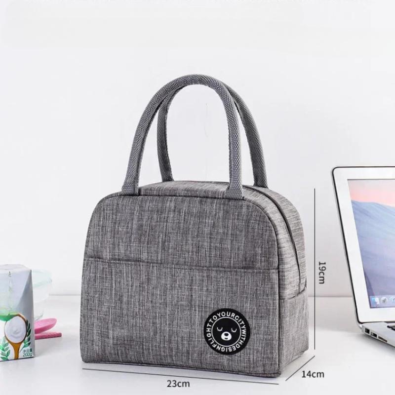 Сумки-тоут для ланча, термоизоляционная сумка для хранения ланч-бокса, детская школьная сумка для ланча, сумка для хранения пикника, большая вмести...