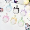 Kawaii Cat Ear Bow Lace PVC Badge Holder for 58mm Pin Badge Japanese Anime Game Baji Cover Pain Bag Backpack Key Chain Pendant