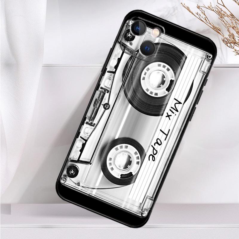 Cassette Mix Tape Phone Case For iPhone 16 15 14 13 12 11 Pro Max Mini X XR XS Max 7 8 Plus Back Cover