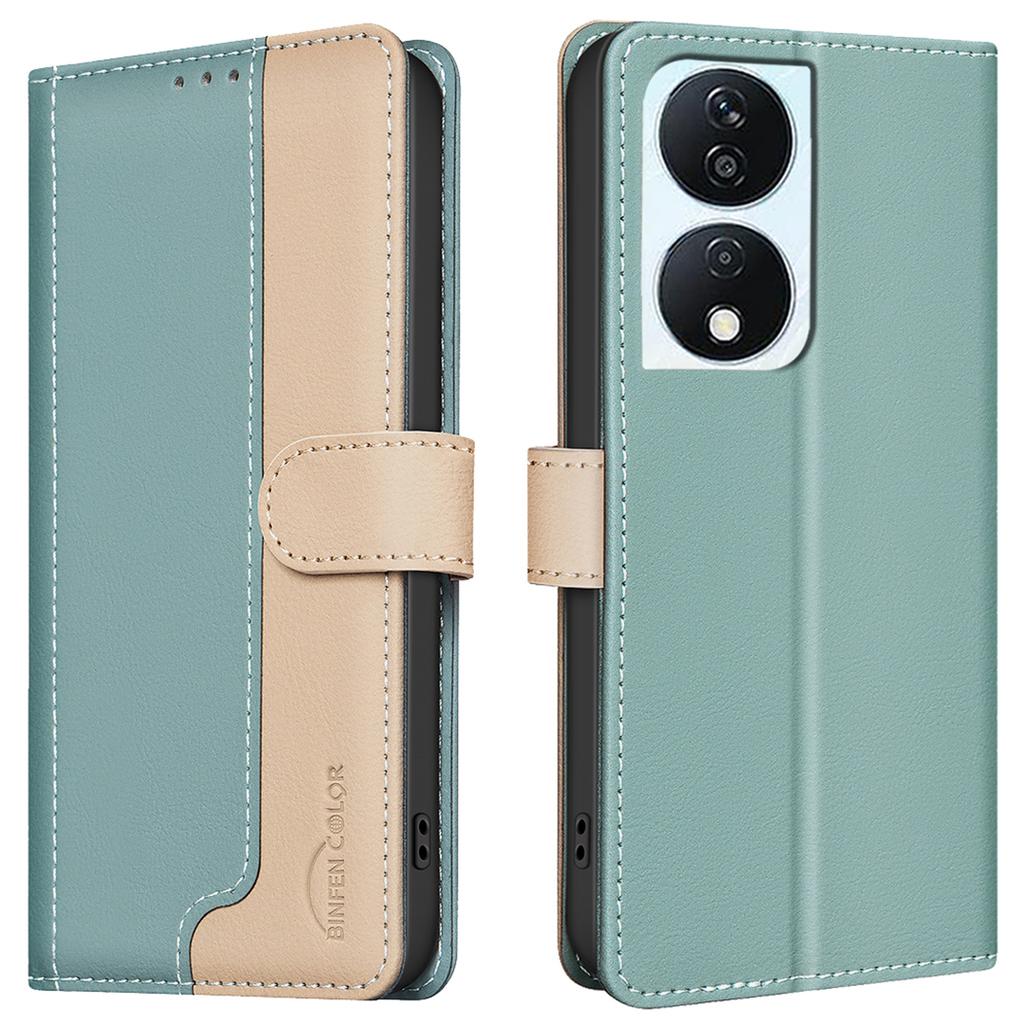 Чехол для Honor 90 Smart/X7b 4G, кожаный чехол для телефона с цветной вставкой