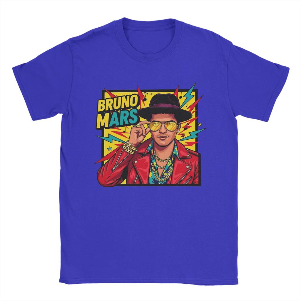Rapper Bruno Mars T Shirt Unisex Pure Cotton Funny TShirts Crew Neck Tee Shirt Short Sleeve Clothing Plus Size