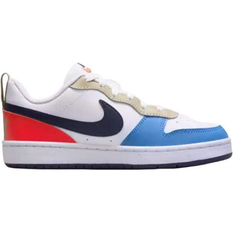 Nike Court Borough Low top Kids' Skateboarding Shoes White Blue Unisex DV5456-124