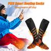 1 пара носков с подогревом, перезаряжаемые, с дистанционным управлением, для мужчин и женщин, электрические носки, моющиеся, для зимы, для катания на лыжах, пешего туризма, кемпинга, согревающие носки