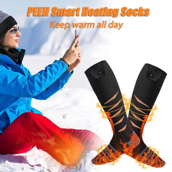 1 пара носков с подогревом, перезаряжаемые, с дистанционным управлением, для мужчин и женщин, электрические носки, моющиеся, для зимы, для катания на лыжах, пешего туризма, кемпинга, согревающие носки