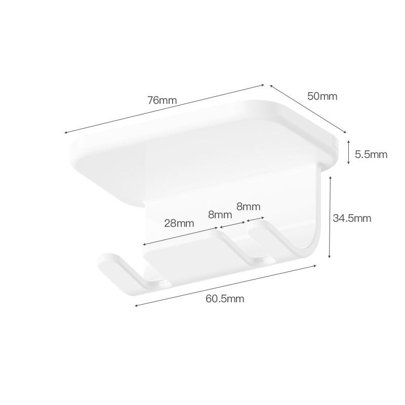 Самоклеящийся съемный держатель зубной щетки для ванной комнаты, настенный держатель для электрической зубной щетки, пластиковый крючок для хранения