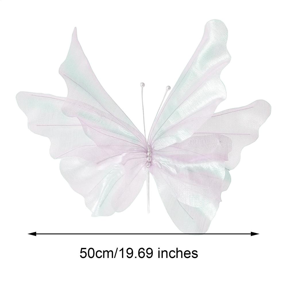 Large Butterfly Party Decor Silk Realistic Dreamy Party Decor 3D Large Butterfly For Porch Arch Window Door Fence Dining Room