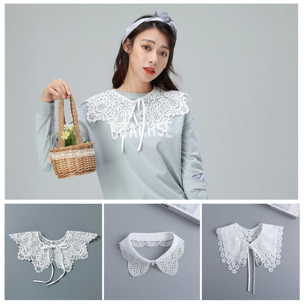 Lace Hollow Collar Detachable Shawl Decoration New Fake Collar Women