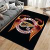 Winged Skull Motorcycle Design suitable as a non-slip mat for the living room or bedroom sofa