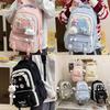 Bag Shoulder Large Capacity Solid Color Backpack Unisex School Student Travel