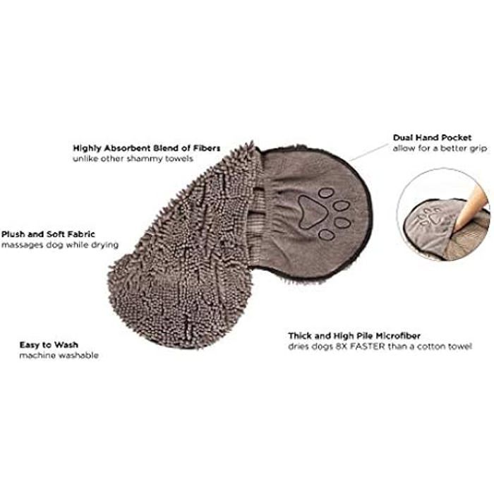 Serviette - DOG GONE SMART - Dirty Dog Shammy - Microfibre - Absorbante - Pour Chiens