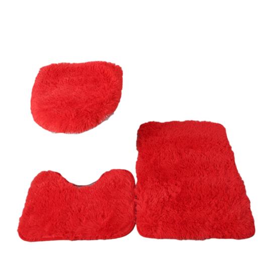 1 комплект коврика для унитаза. Очень мягкий U-образный нескользящий впитывающий коврик для пола.