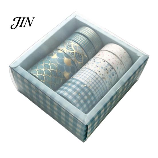 Repositionable Tape 10 Rolls Metallic Foil Washi Tape, Decorative Masking Tapes for Junk Journal Supplies, Arts, DIY Crafts, Planners, Scrapbook, Card