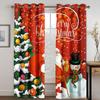 Новый год Рождество Санта-Клаус Красный Снег Тонкие затемняющие оконные шторы для гостиной спальни домашнего декора