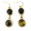 [N0771] - 'Scarlett' Brown Black Golden Designer Earrings