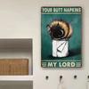 1PC Vintage Bumblebee Tin Sign "MY LORD" - Funny Retro Wall Art for Living Room & Kitchen 8x12In/20x30Cm