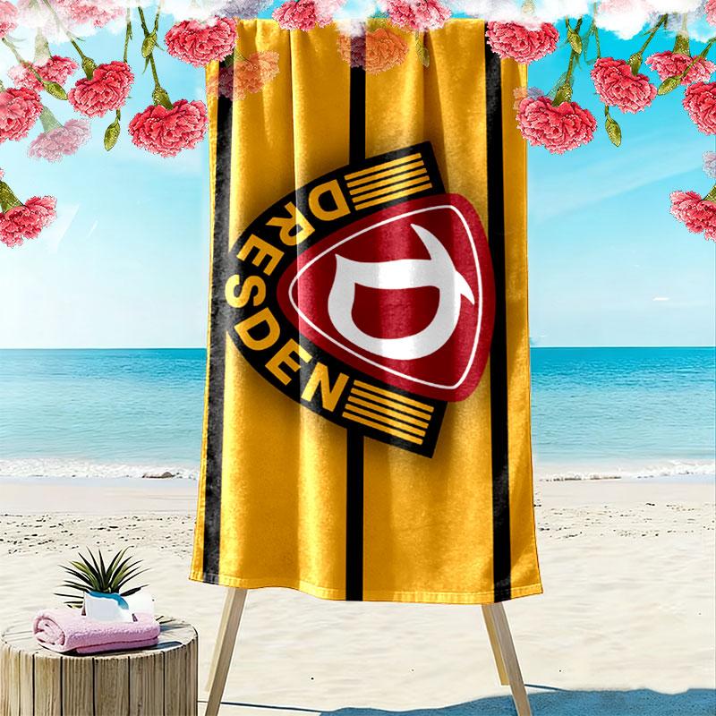 SG Dynamo Dresden logo Print Beach Towel, Large Soft Quick Dry Towel for Beach Camping Swimming