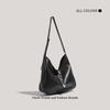 New Large-capacity Black Shoulder Messenger Bag Retro High-texture Commuter Underarm Women's Bag