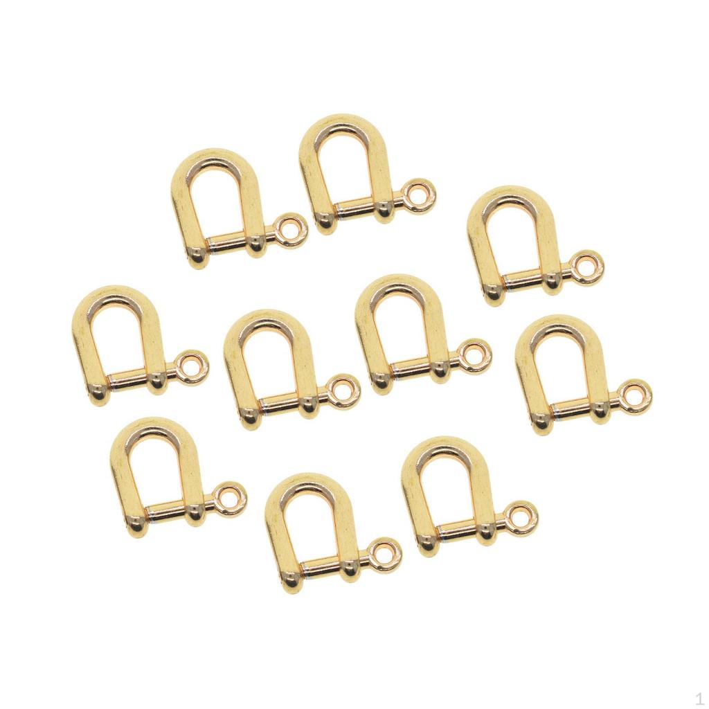 10 шт., пряжки-подковы, зажимы для браслета, ключ из цинкового сплава, крепежные детали Chian, D-кольца, винтовой штифт для DIY