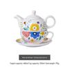 Jingxun Floral Ceramic Stacking Teapot & Cup Set