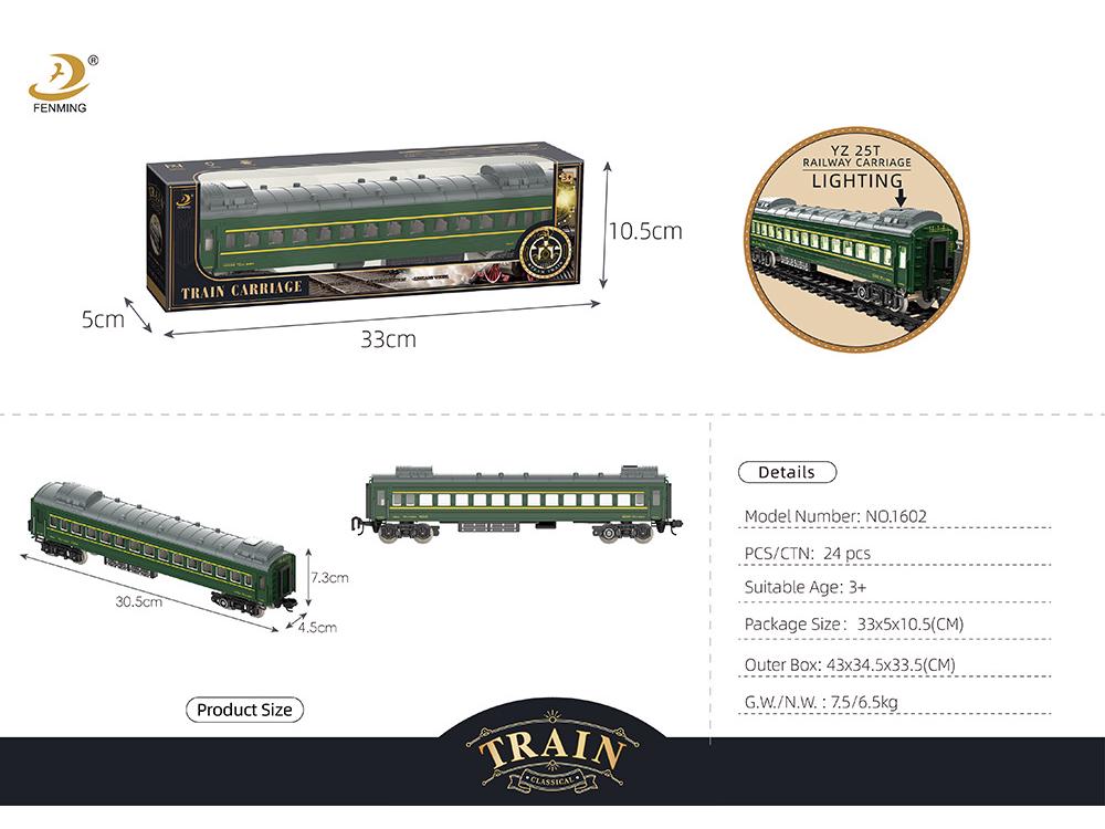 Набор ретро-паровоза - Электрическая игрушка для детей