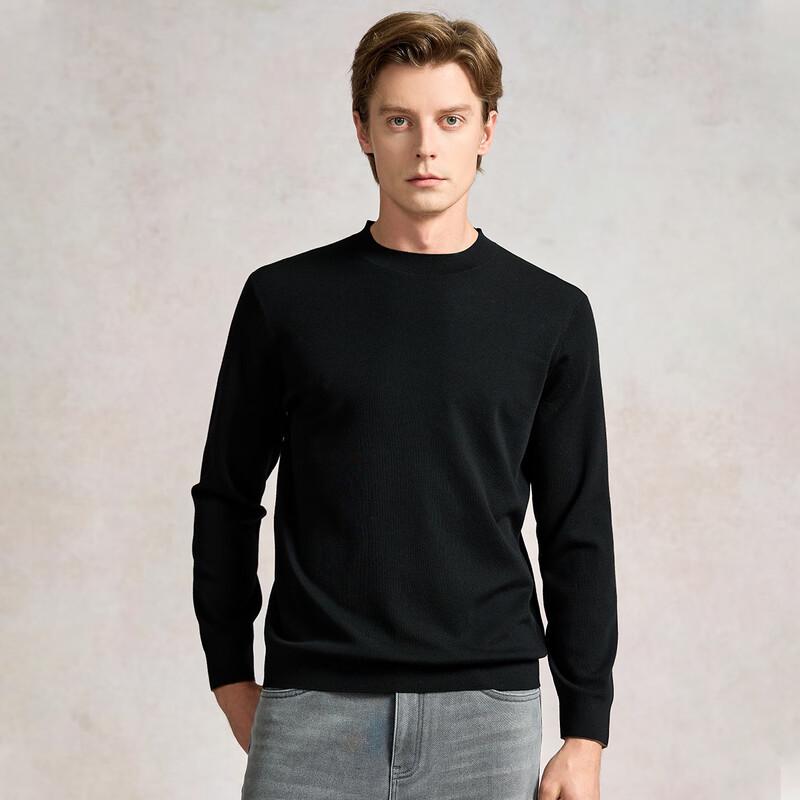 Luozi Men's Warm Round Neck Wool Sweater