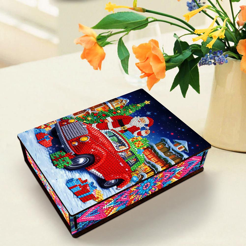 Classic Mandala Diamond Painting Jewelry Storage Case DIY Special Shaped Drill Wood Organizer Mosaic Art Kit Handmade Xmas Gifts