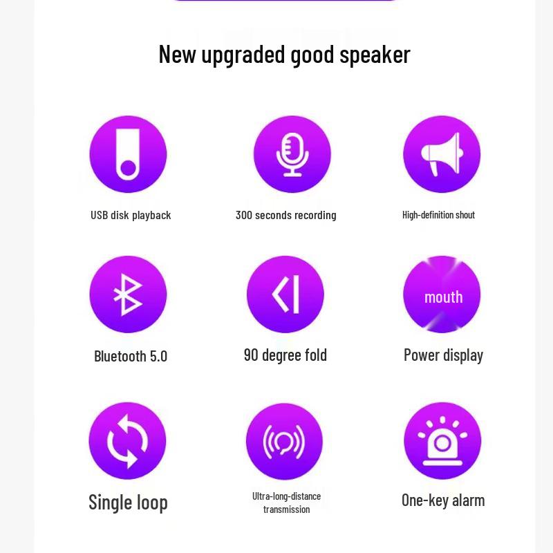 Kankeirr PRO Ручной Bluetooth мегафон CN вилка (адаптер в комплекте)