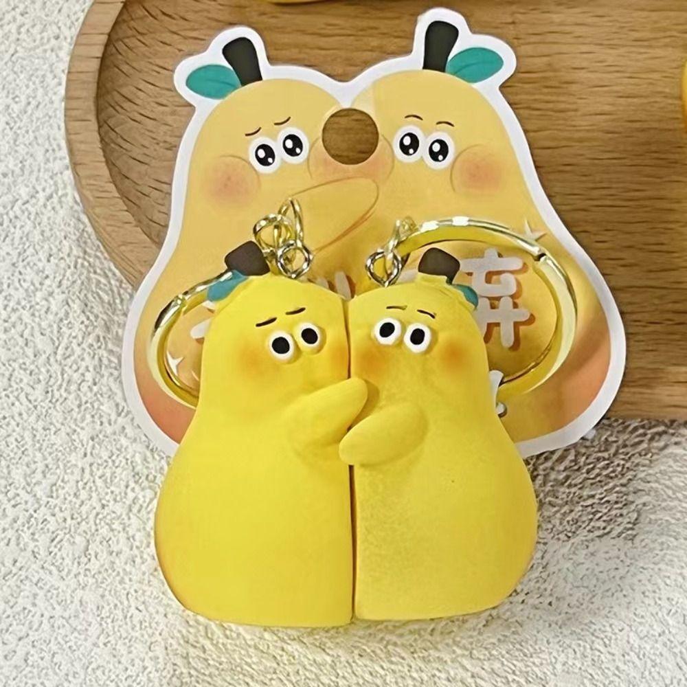 Пара Kawaii Cute Lovers Брелок Игрушка Подарочный Объятие Груша Брелок Магнитный Пара Брелок Lovers