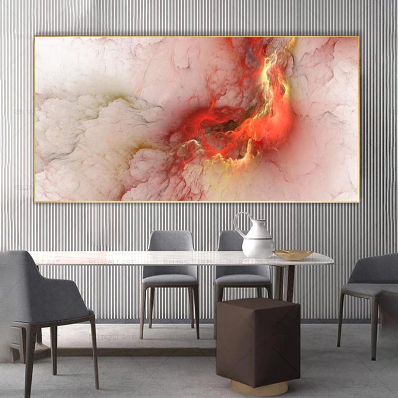 Abstract Colorful Clouds Canvas Painting Texture Posters And Prints Modern Wall Art Pictures for Living Room Home Decor No Frame