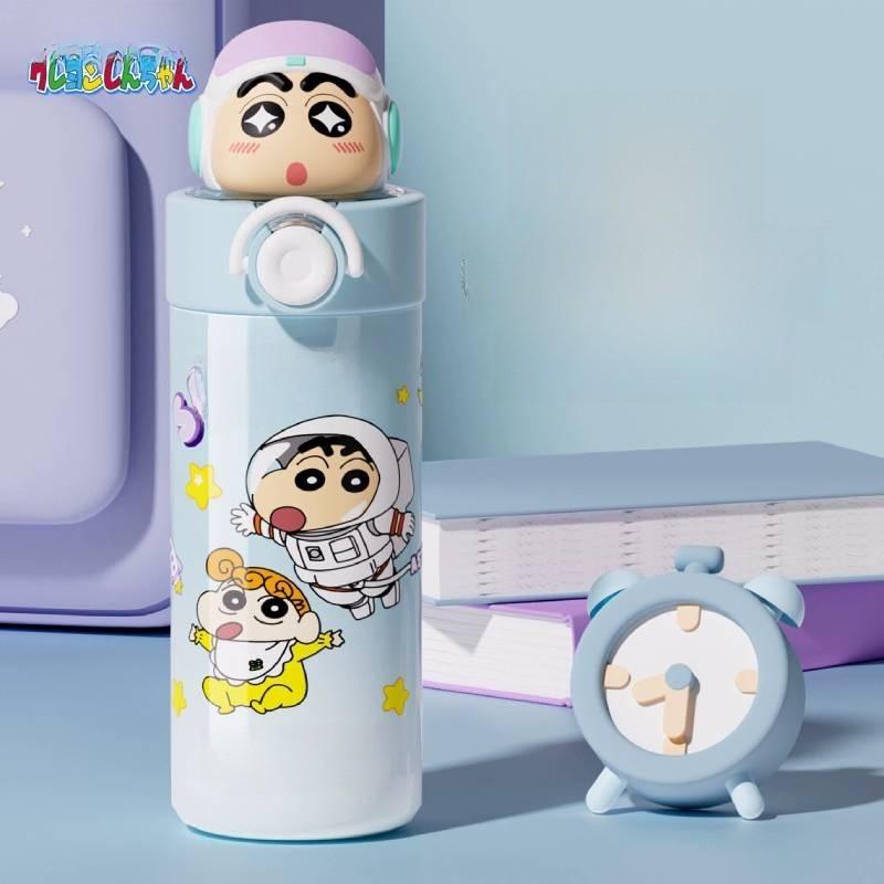 Кружка-термос Crayon Shinchan для детей с соломинкой и замком для школы и улицы