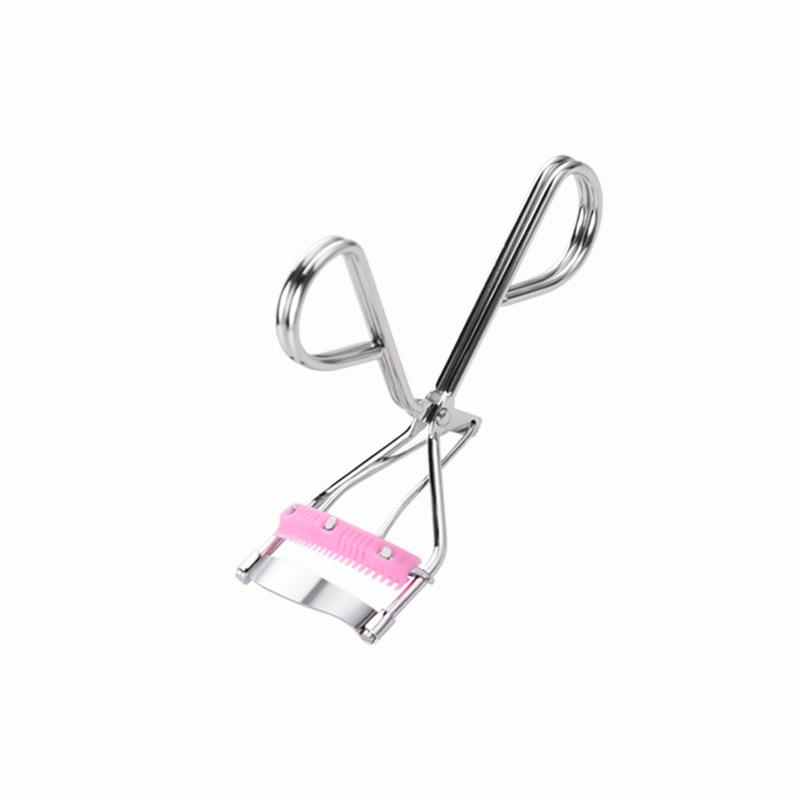 Popular Pink Eyelash Curler with Comb for Beginners - Portable Partial Eyelash Tool