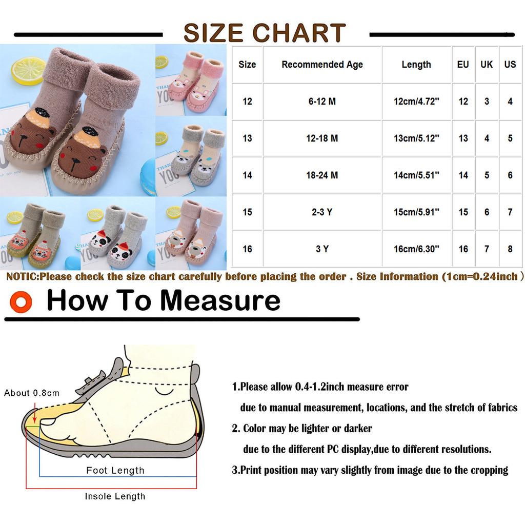 Милые теплые напольные носки с героями мультфильмов для новорожденных мальчиков и девочек, противоскользящие детские шаговые носки