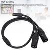 Dual XLR Male to 1 8in TRS Stereo Y Splitter Cable 1.6ft 3.5mm for Portable Media Player Laptop Mixer