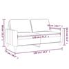 VidaXL Canapé à 2 Places, Sofa de Salon avec Accoudoirs et Oreillers de Dossier, Meuble de Salle de Séjour Intérieur, 359159