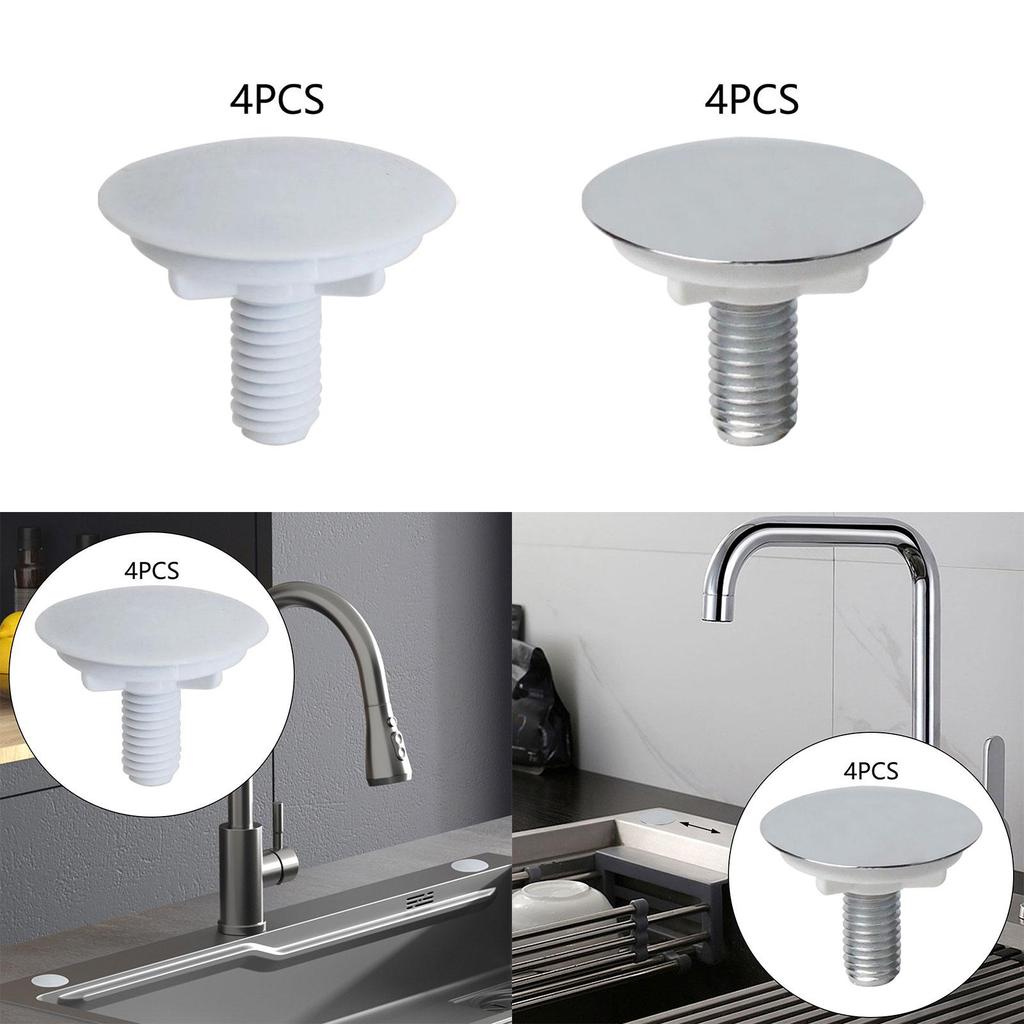 4 Pieces Kitchen Faucet Hole Cover Sealing Sink Tap Hole Plate Blanking Plug for Bathroom Restroom Bathtub Kitchen Hotel6