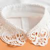 Vintage White Lace Detachable Collars For Women Floral Hollow Out False Collar Shirt Fake Half Shirt Collar Removable Faux Col